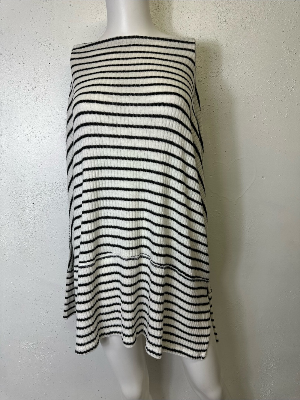 Maurices Black and White Striped A-Line Sweater